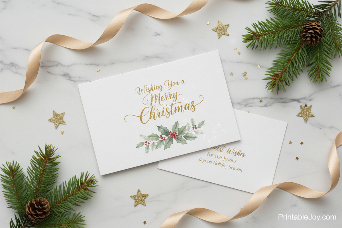 Christmas Card Printables — Print-at-Home Digital Download